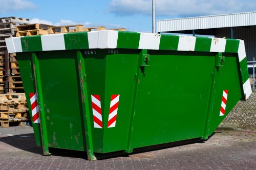 Builders skip being delivered to a Sanderstead construction site
