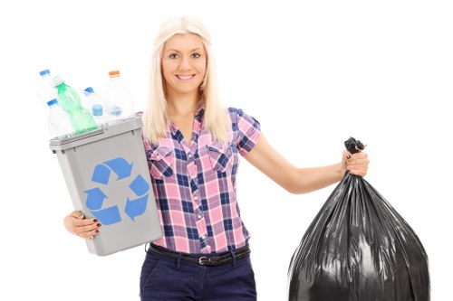 Safe demolition site with proper waste management